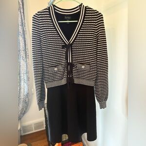 Sweater Dress with Matching Cardigan